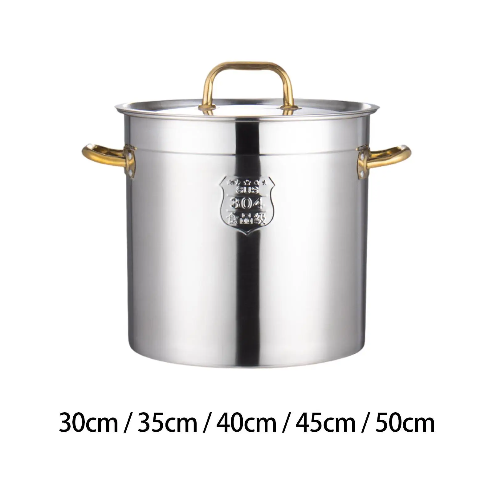 

Cook Pot Cooking Pot Lightweight Easy to Clean with Handles Soup Bucket Stainless Steel Cookware Stockpot for Canteens Buffet