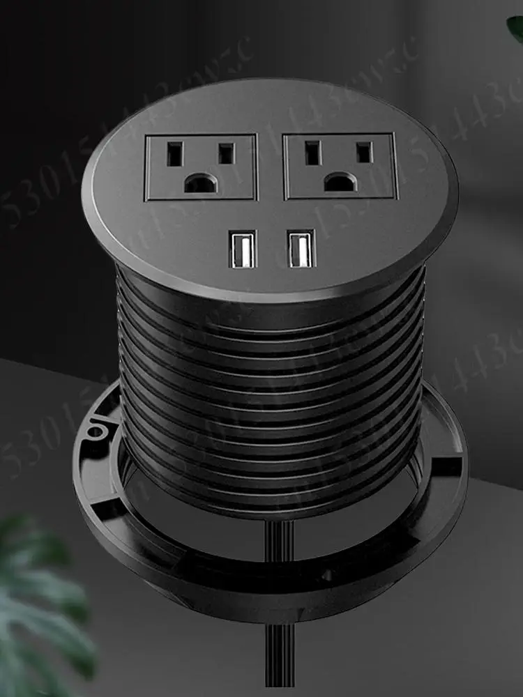 

Desktop Power Grommet 2M Extension Cord Table Power Grommet Outlet Recessed Outlet for Computer Table Kitchen Office Home Hotel