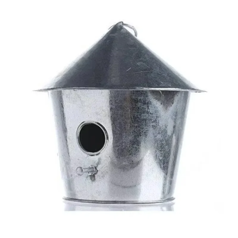 

Modern Bird Cage Portable Indoor Pet Shelter Unique Simple Design Galvanized Metal Animal Bird House