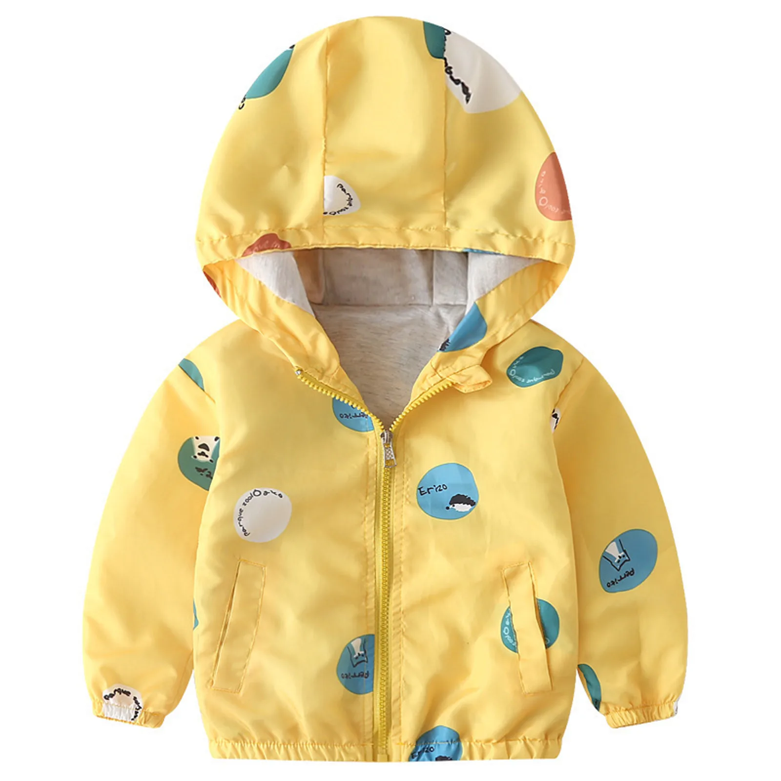 Kids Boys Coat Hooded Dinosaur Girls Windproof Baby Toddler Cartoon Windbreaker Zipper Thin down Jacket Boys Thick Kids Jacket