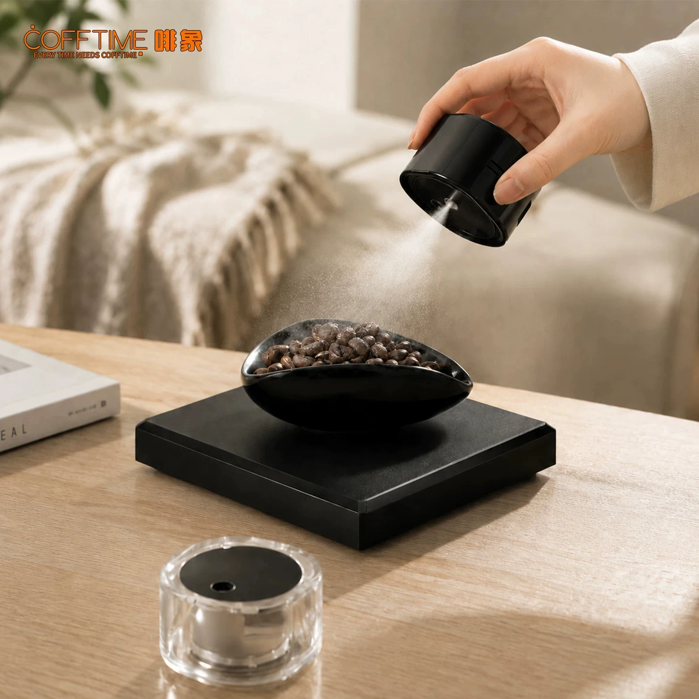 Coffee Bean Atomizer Rechargeable Espresso Sprayer Portable Electric Antistatic Sprayer for Home Espresso Machine Accessories
