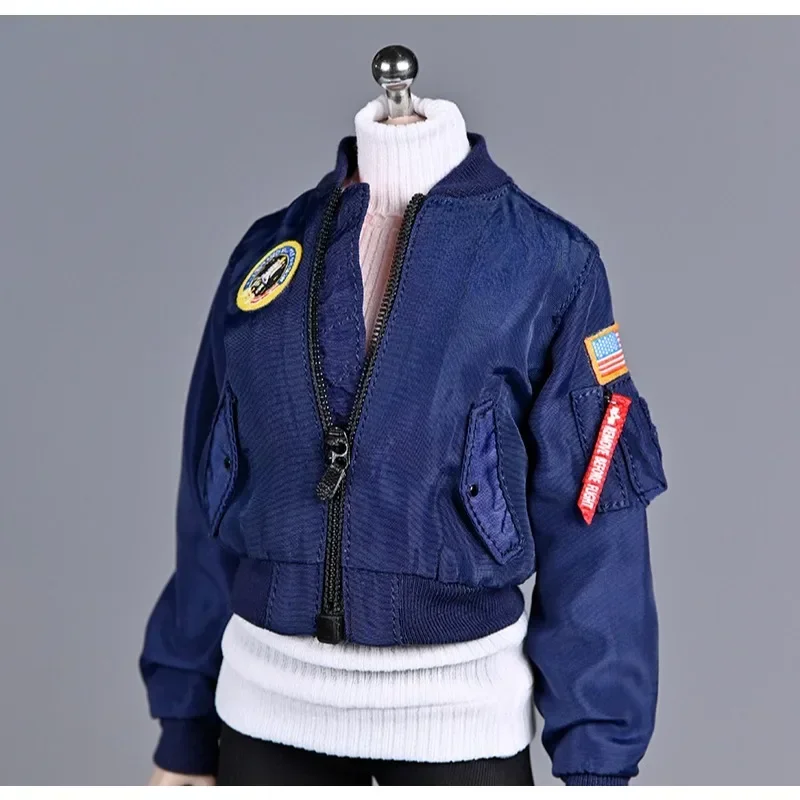 1/6 Scale Female Sports Short Style MA1 Flight Jacket for 12inch Action Figures TBL PH Body Doll Accessories