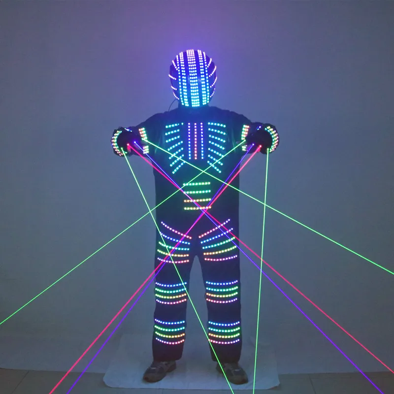 LED Robot Costume Robots Clothes DJ Traje Party Show Glow Suits For Dancer Party Performance Electronic Music Festival DJ Show