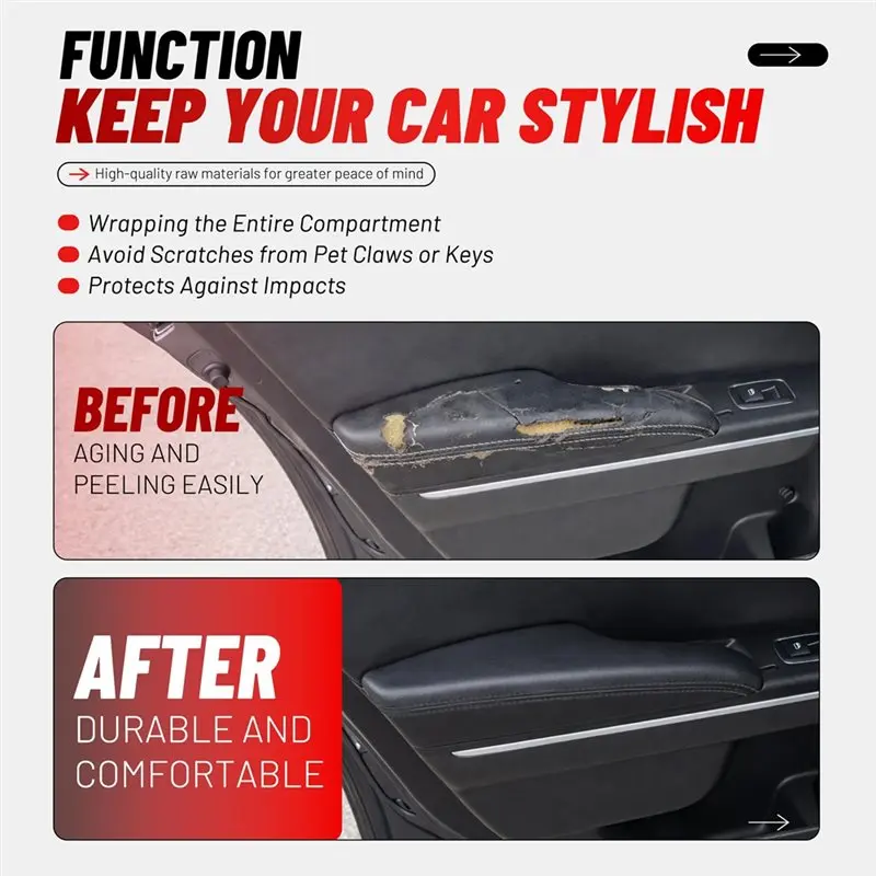 AB96-Front Door Armrest Trim For Dodge Charger 2011-2023 For Chrysler 300 1WK37DX9AB 1WK37DX9AA Door Hand Arm Rest Accessories