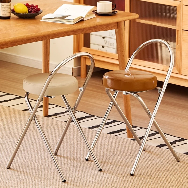 Tabouret de Bar pliant Vintage, moderne du milieu du siècle, peu encombrant, avec dossier, siège d'îlot de cuisine, chaise rétro à hauteur de comptoir