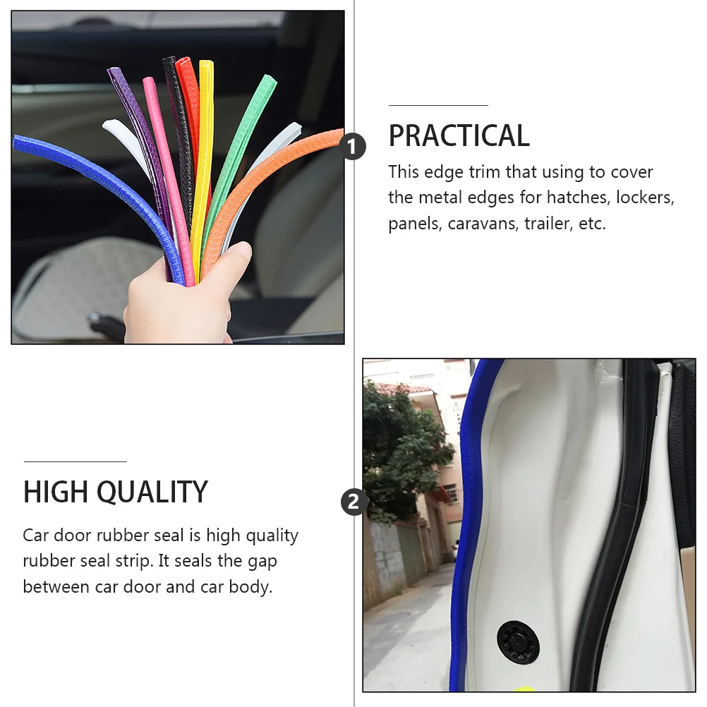 Anti-scratch Strip Car Door Edge Guards Accessories Trim Handle Protector Seal Strips Iron Rubber