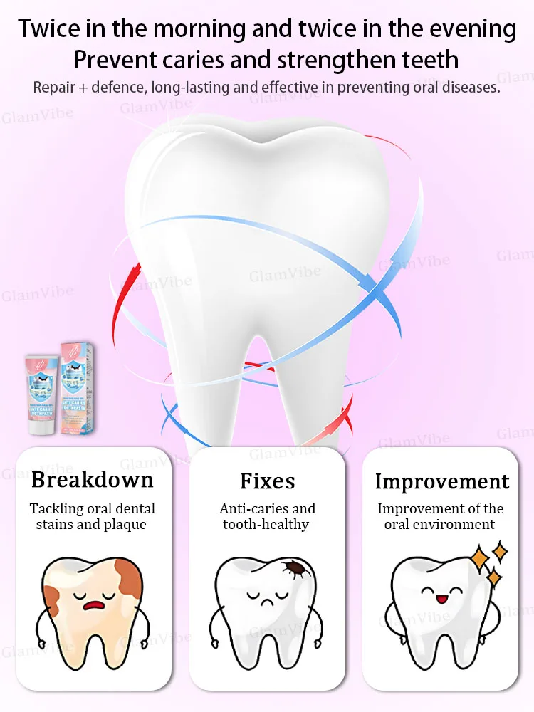 Riparazione della carie dentifricio trattamento cavità