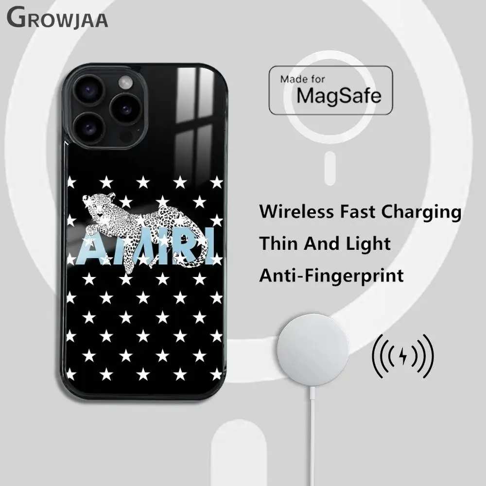 Fashion A-AMIRIS Phone Case For iPhone 17 16 15 14 13 12 11 Pro Max Plus Mini Magsafe Mirror Wireless Magnetic Funda
