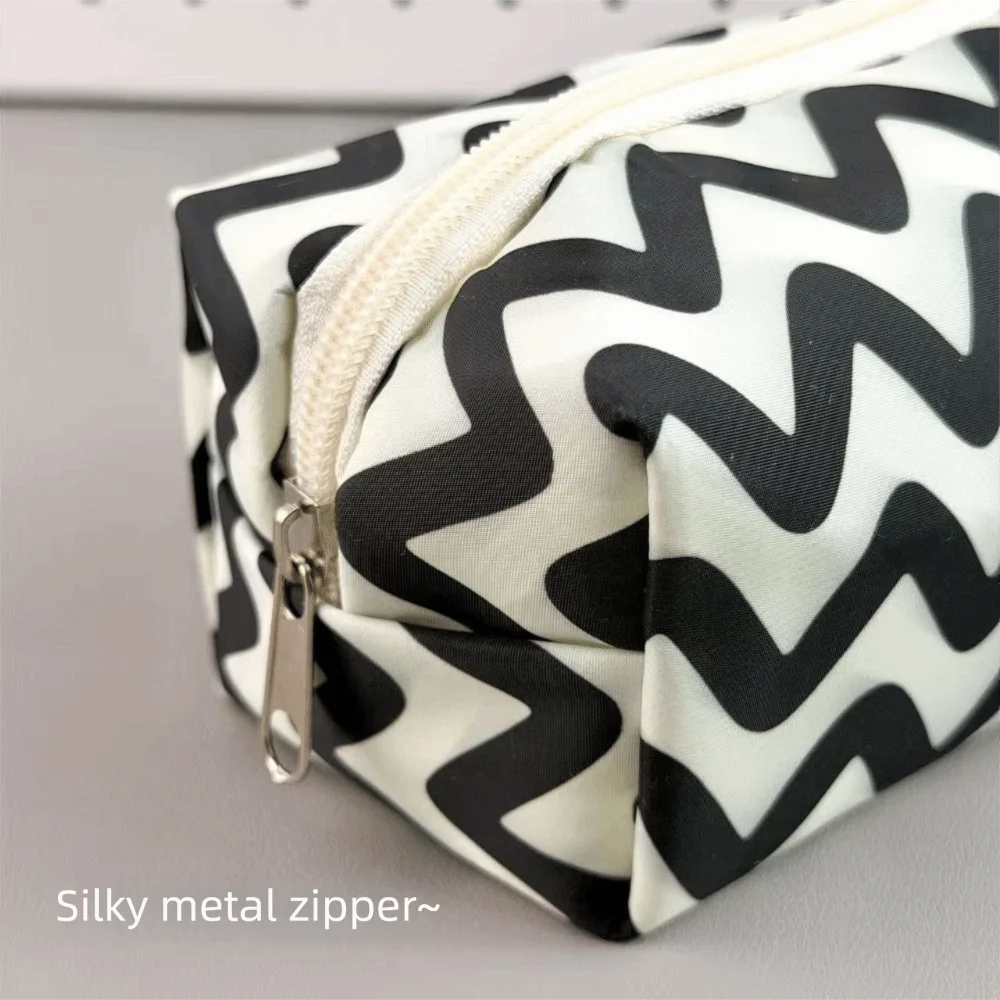 Cute Starry Sky/Wave Pen Bag Large Capacity Multifunctional Stationery Bag Pen Box for Students