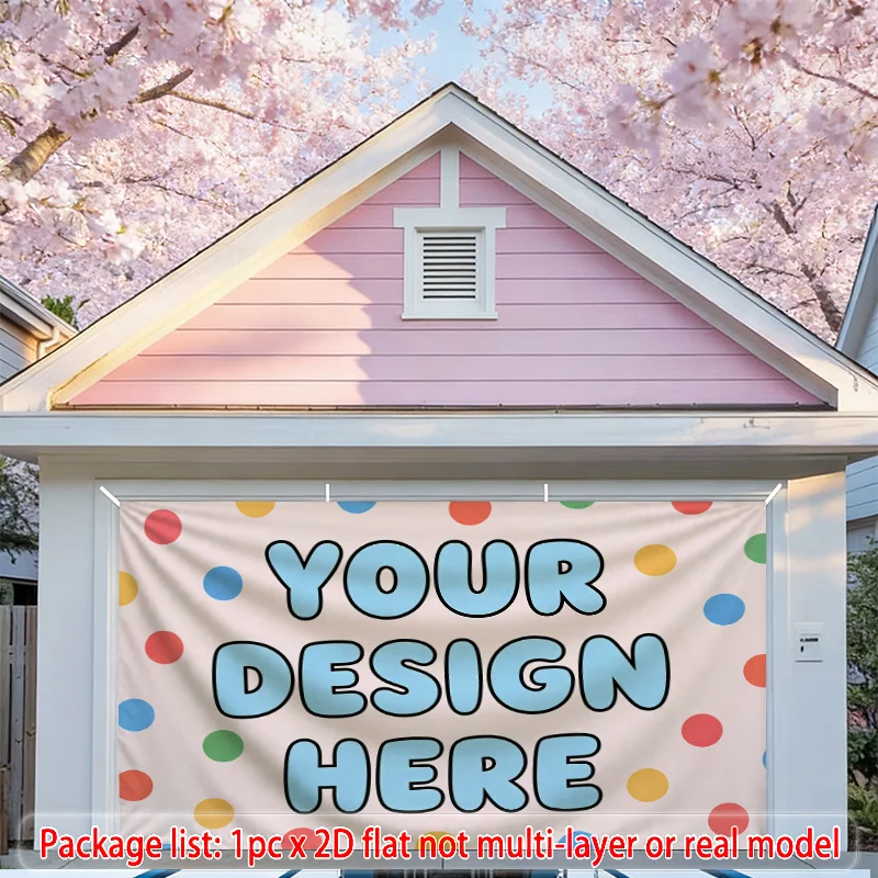 2D Flat 1pc Custom Banner with 4 Grommets, Custom Banner with Design You Want, Perfect for Festival Decor No Electricity Needed