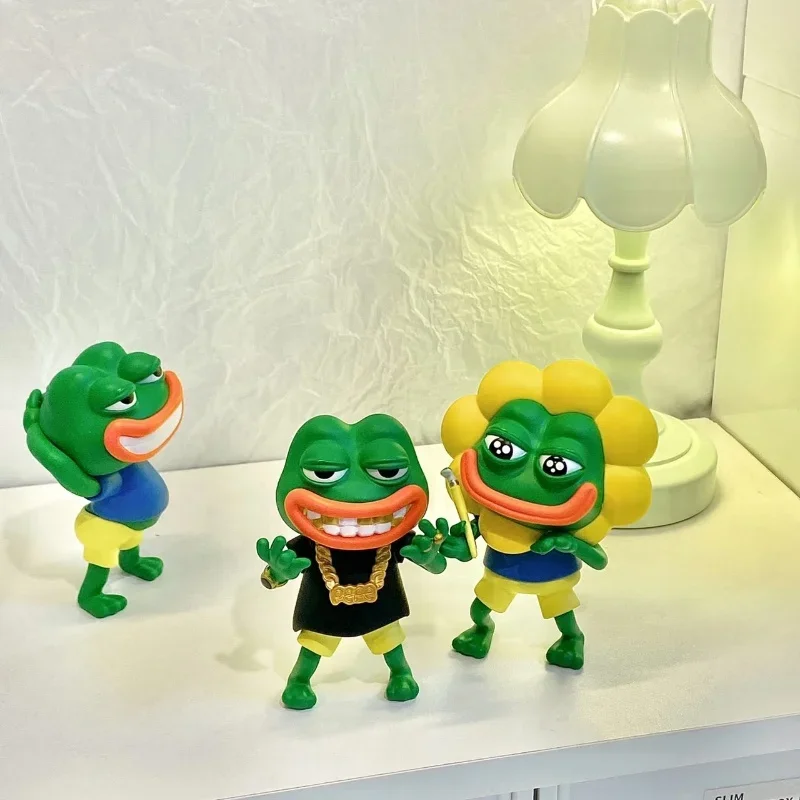 PEPE The Frog Money Player Series صندوق أعمى ألعاب شخصيات مؤكدة لعب الضفادع الغنية مصمم نموذج تزيين تمثال عصري