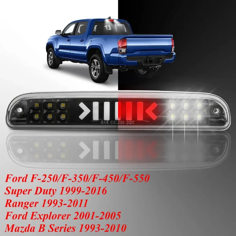 For Ford Ranger F-250/F-350/F-450/F-550 Third Brake Light  Accessories Brake Light 12LED Parts Replacement，1pcs