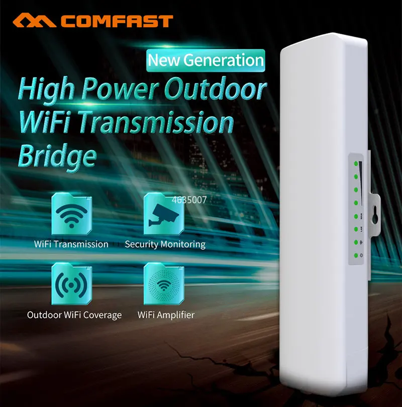 Comfast CF-E314N 300Mbps Wifi Access Point Wireless Outdoor Vertical Elevator Bridge 2.4G CPE Signal Amplifier Booster Extender