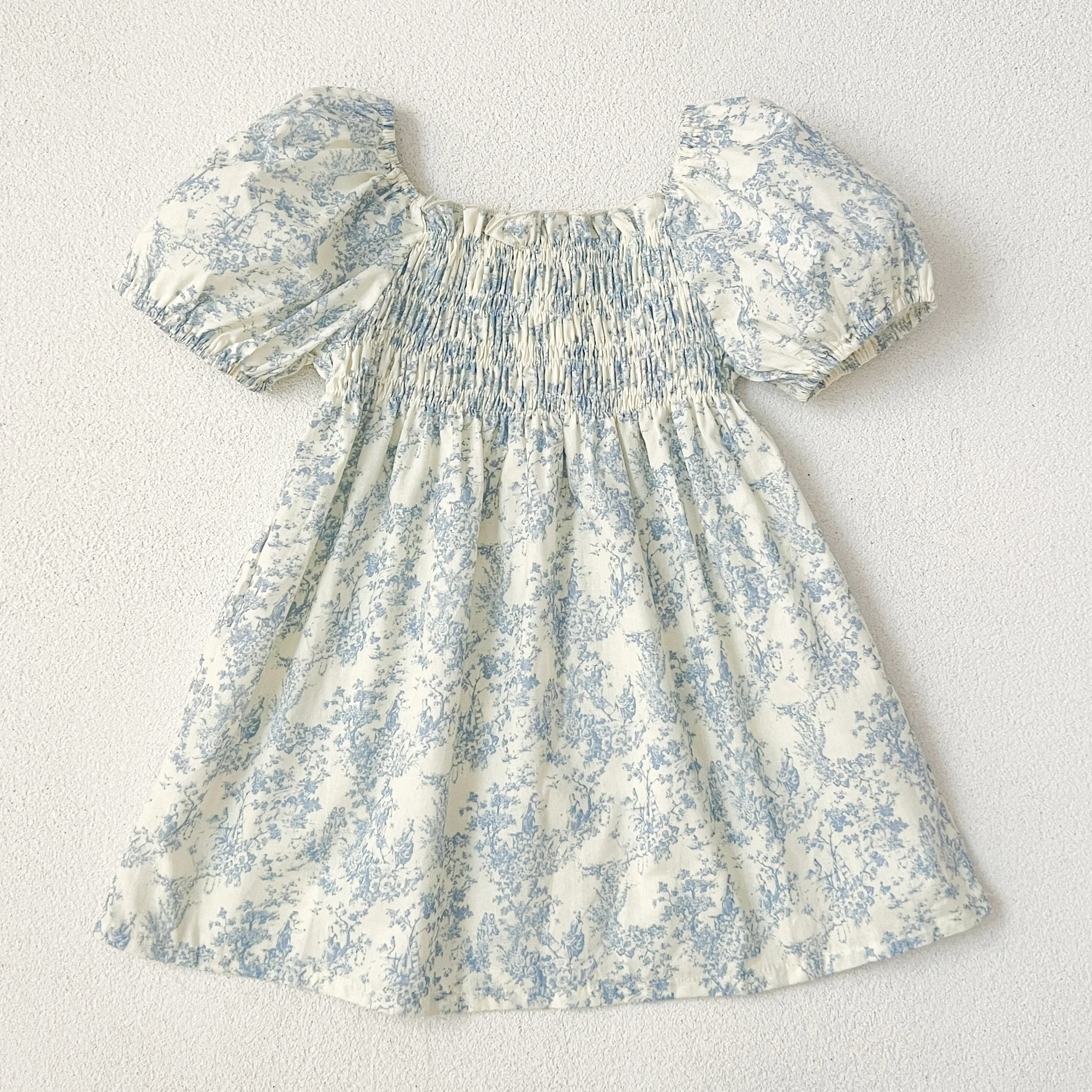 Sommer Schwester Kleid Infant Neugeborenes Baby Mädchen Kleidung Schwester Weibliche Baby Kleine Gebrochene Blaue Blume Kurzarm Strampler Kleidung ﻿ – Detail 36