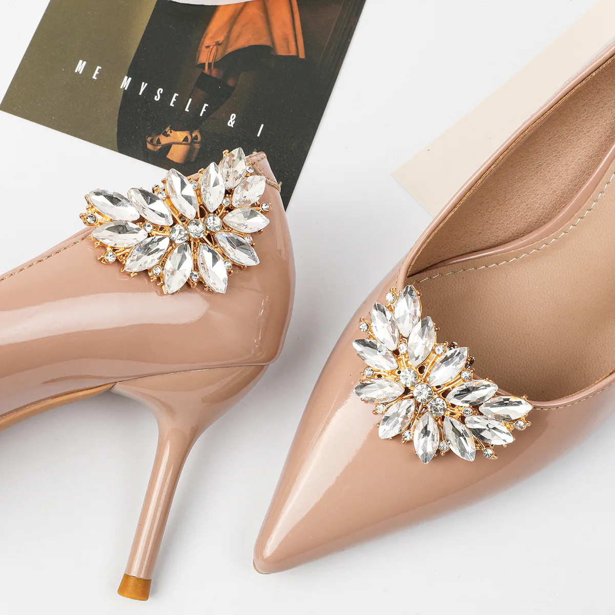 Metal Shoe Clips Crystal Shoe Buckles Detachable Shoe Flowers Bridal Wedding High Heel Decorations Fashion Shoe Accessories