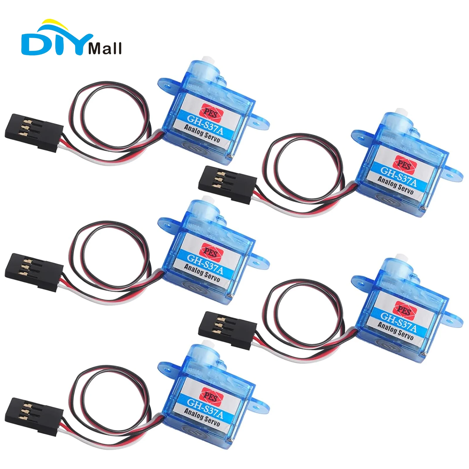 GH-S37Dマイクロデジタルサーボ,3.7g, 90度,超軽量,飛行機,ヘリコプター,ボート,車用,バッチあたり5個