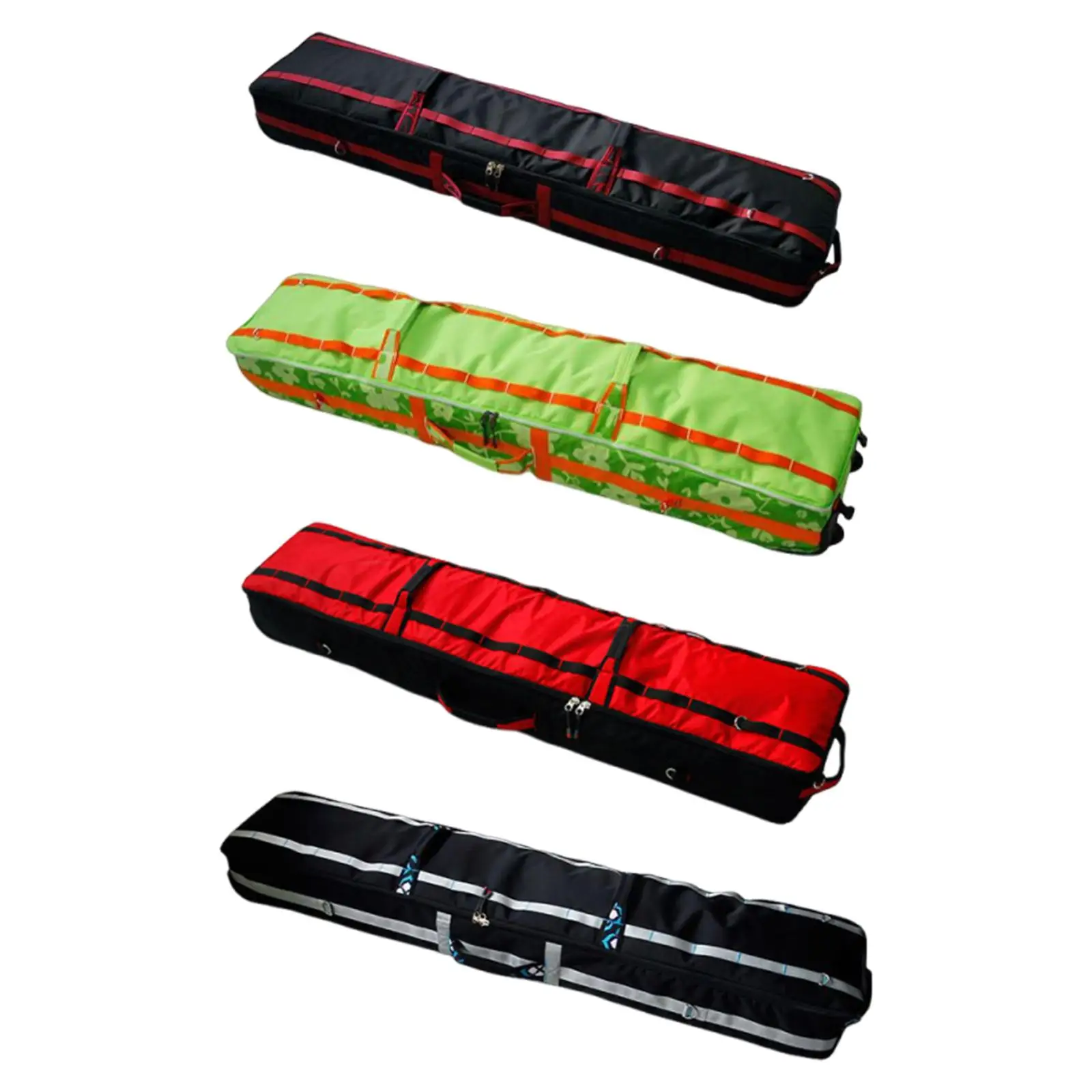 حقيبة على الجليد بعجلات، أزياء الناقل مع مقبض لحمل معدات التزلج وحقيبة تخزين للتزلج على الجليد في الهواء الطلق