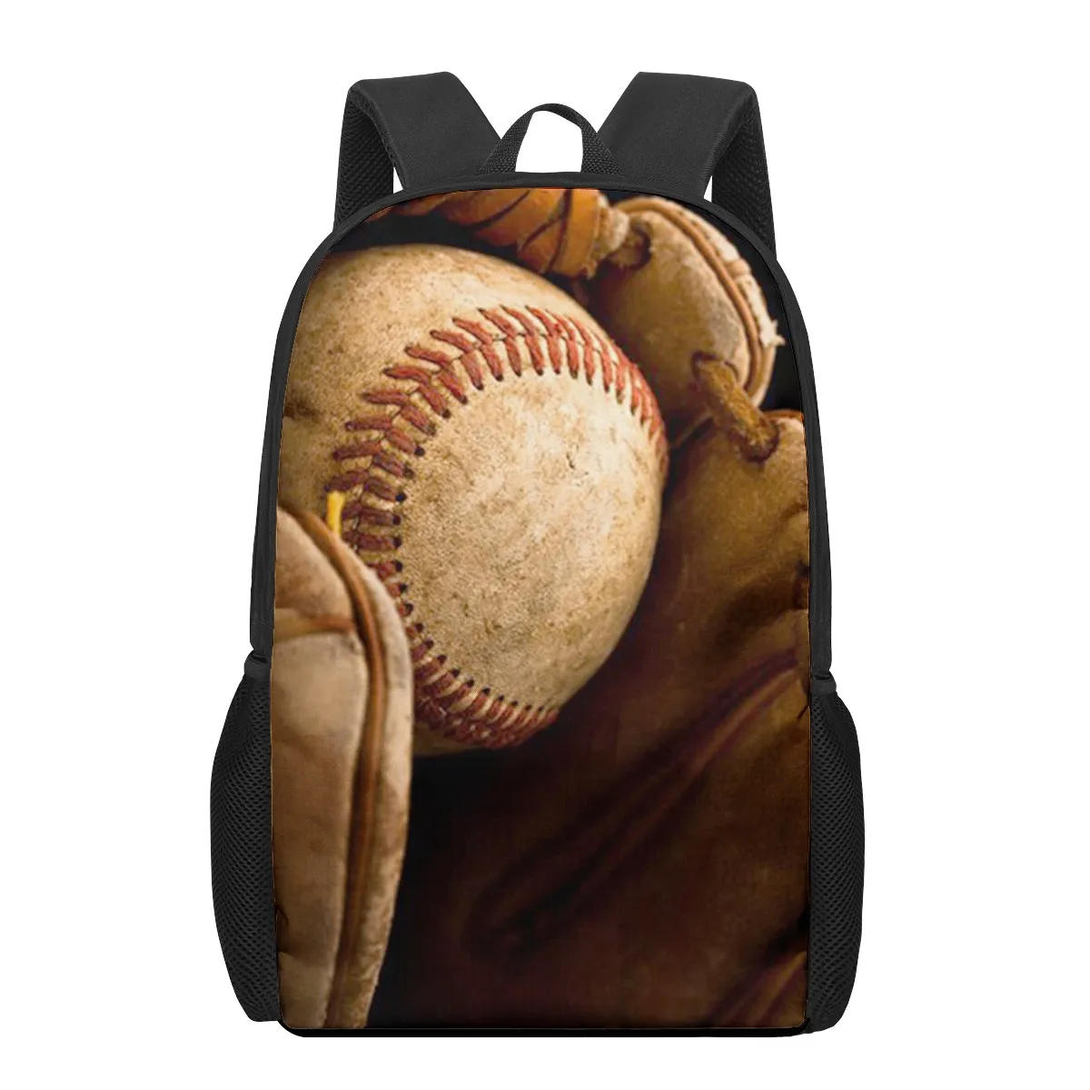 Mochila escolar de beisebol para meninos e meninas, mochila para crianças adolescentes, mochila de ombro casual, mochila de grande capacidade