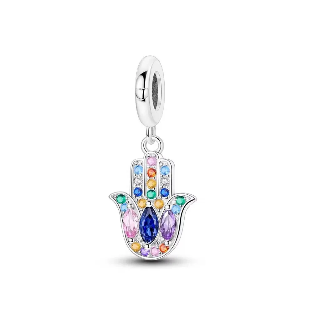 2026 New 925 Sterling Silver Cat Eagle Bee Moon&Star Safety Chain Charm Pendant Fit Original Diy Bracelet Women's Jewelry view 3