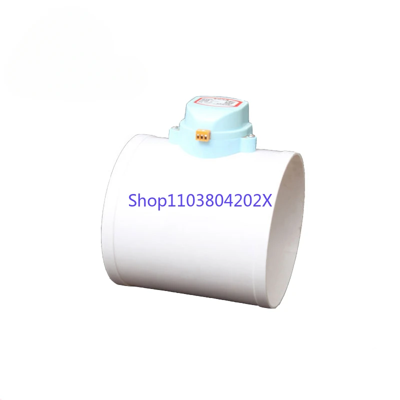 PVC Plastic HAVC Damper Electric Air Valve Motorized Check Valve Pipe 75/110/160/200mm 220V 12V 24V