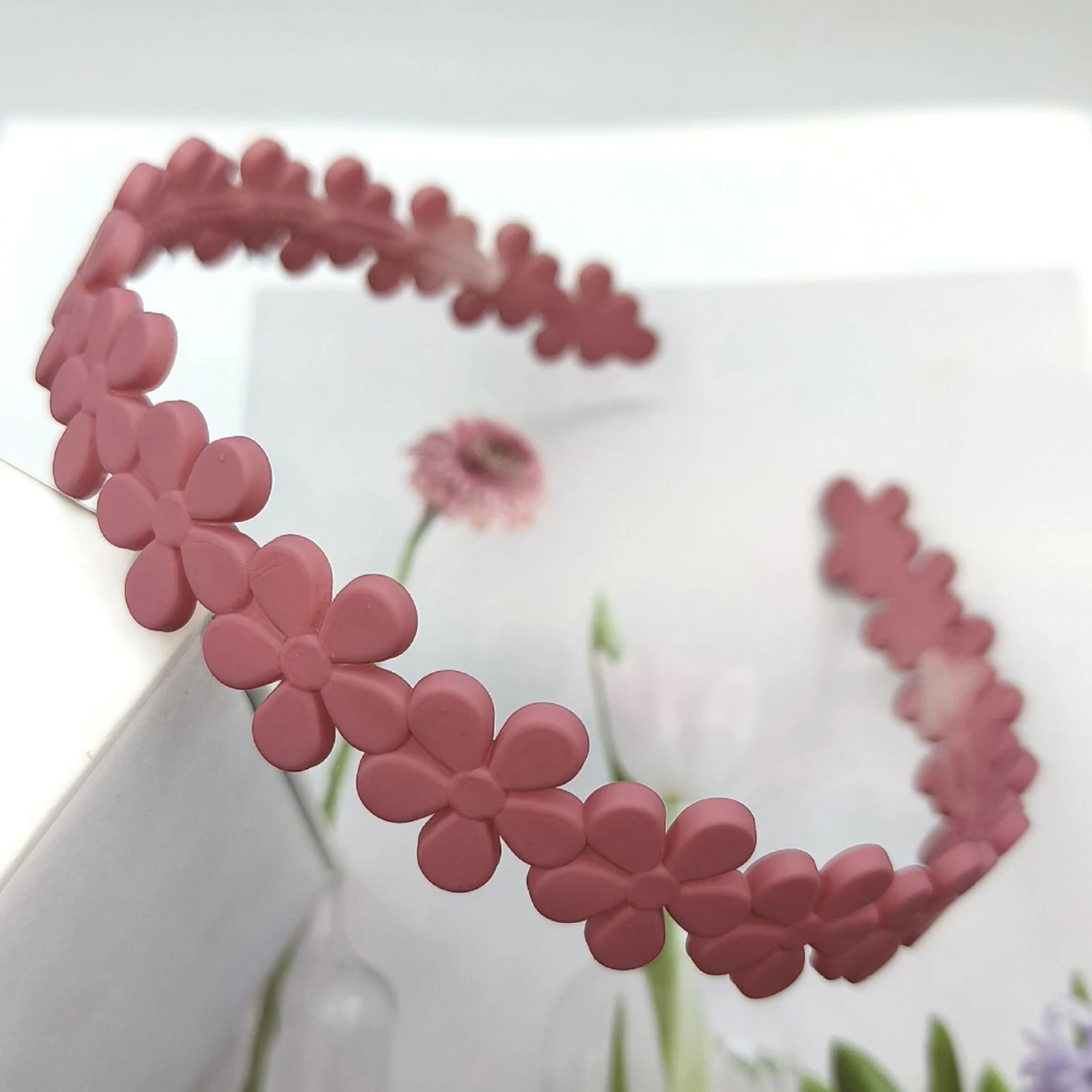 Colorful Flower Hair Hoop Girl Sweet Cute Broken Bangs Hairband For Children Daily Party Dress Up Hair Accessories Gift