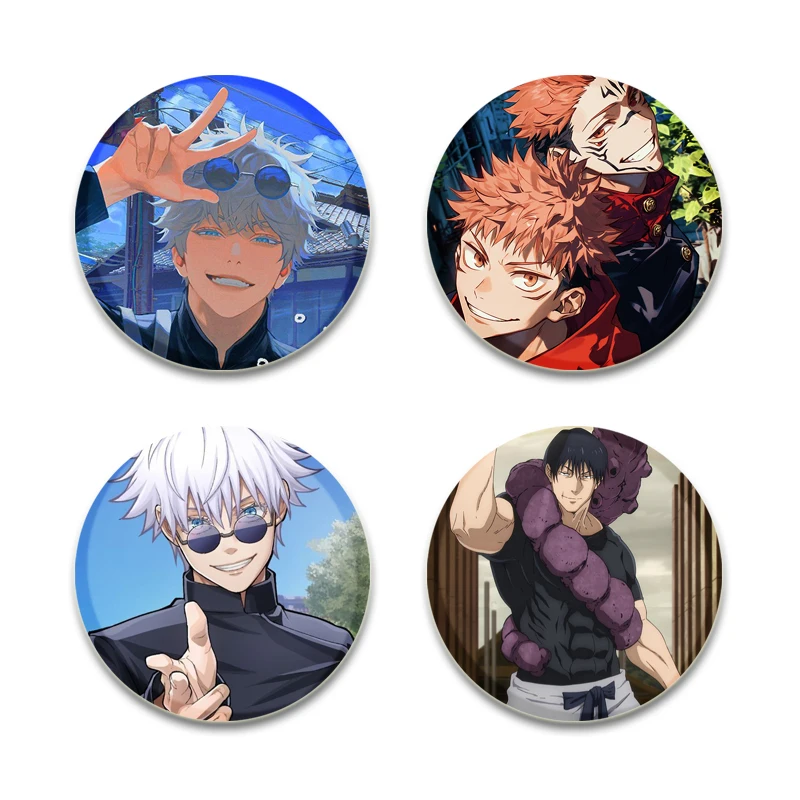 Satoru Gojo/Fushiguro Megumi Anime Badge for Backpack Gift Accessory Itadori Yuji/Ryomen Sukuna Cartoon Brooches HD Print Pins