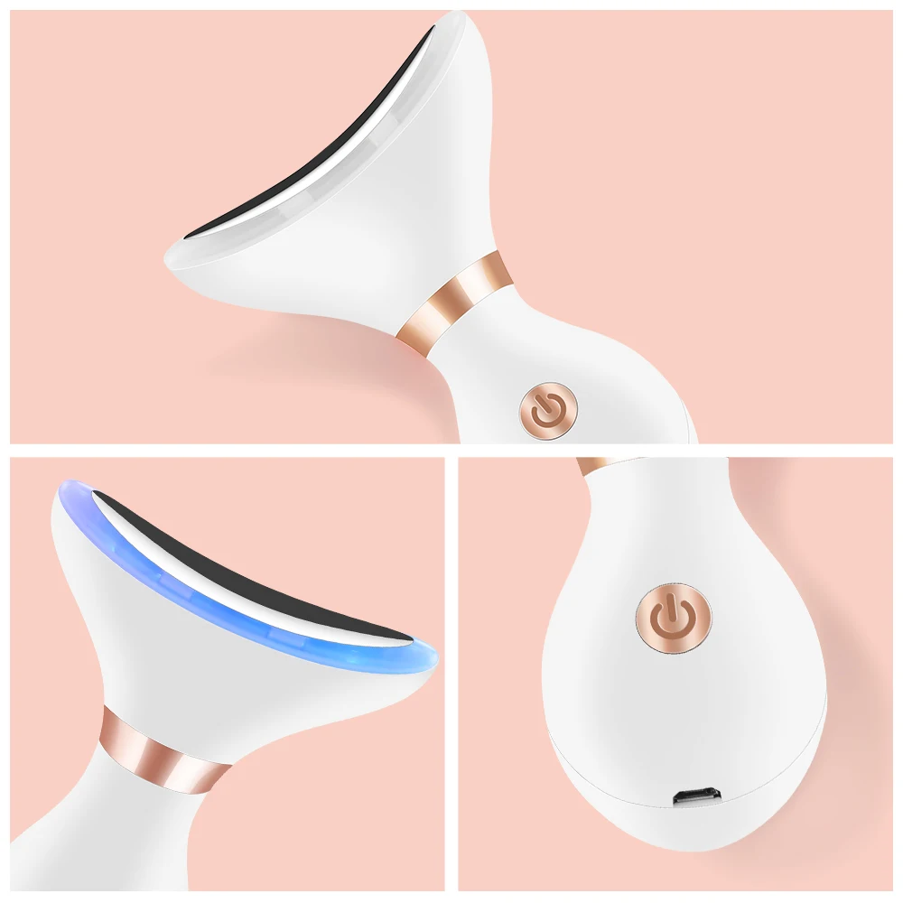 

Face Lifting Massager Neck Facial Lift EMS Skin Tightening LED Photon Therapy Vibration Anti Wrinkle Reduce Double Chin Remover