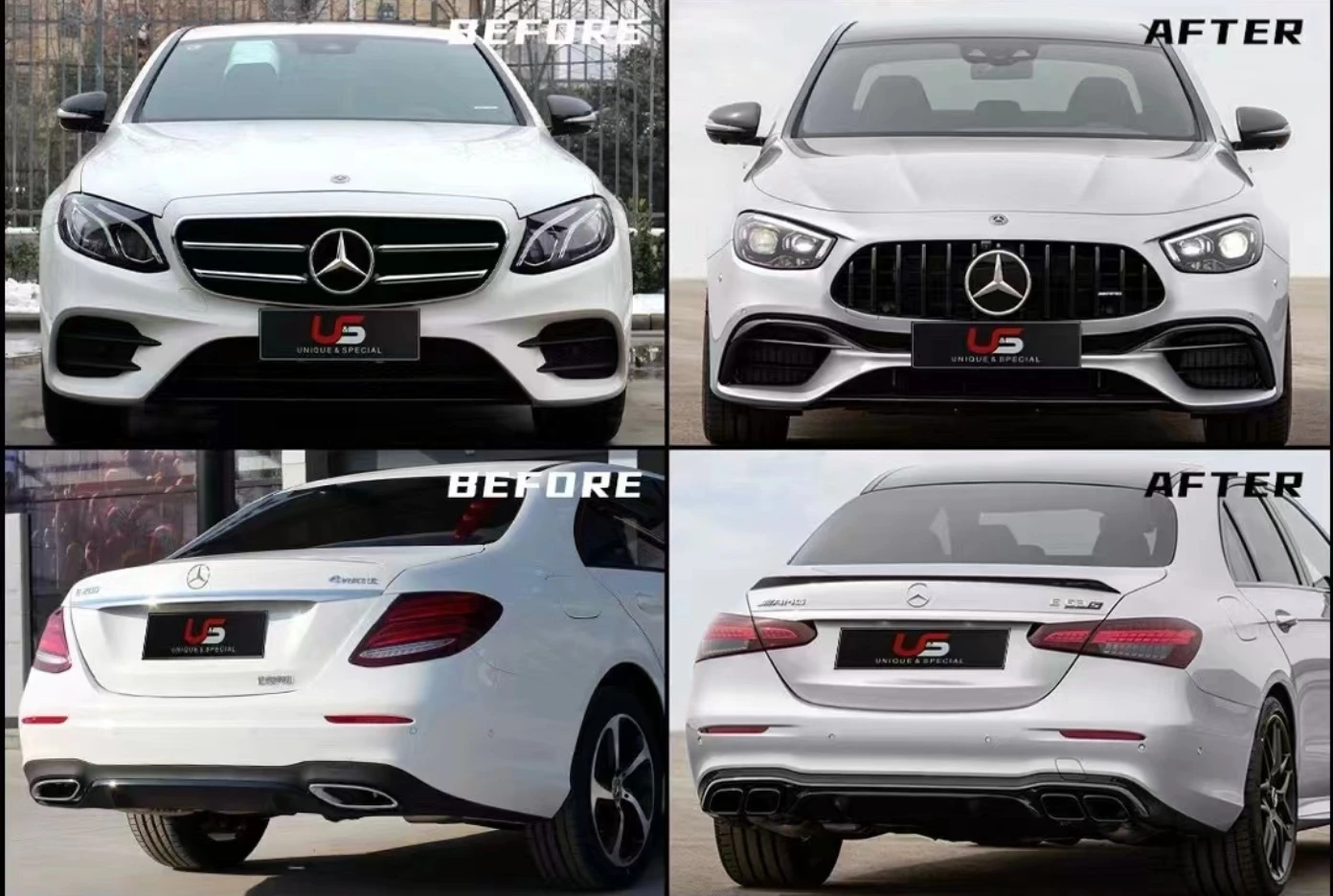 أفضل W213 E63 amg بوديكيت تجميل لبنز W213 15-20y ترقية قديمة جديدة E63 البلاستيك سيارة ترقية السيارات طقم الجسم