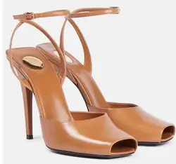 2025 Summer New Fish Mouth Stiletto Sandals European and American Fashion Party Wedding Sexy Large Women's Sandals
