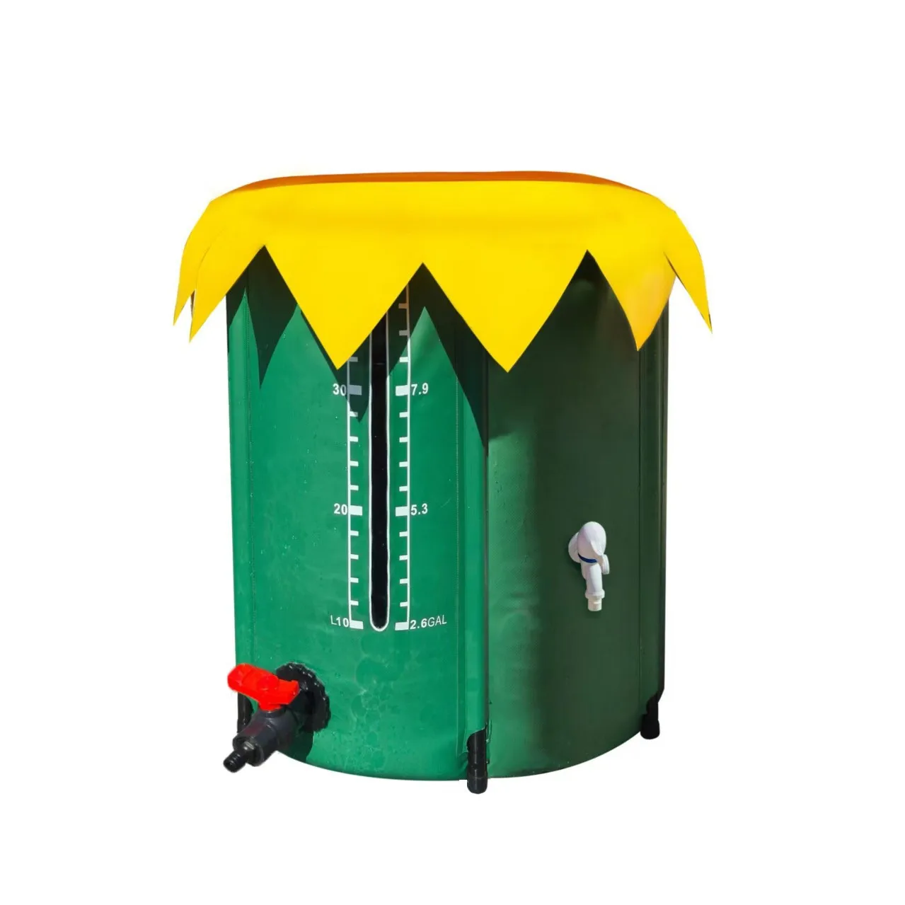 Large capacity sunflower rain bucket, folding water storage tank pvc rainwater collector