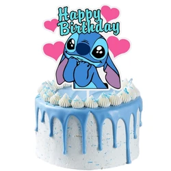 Lilo and Stitch Cake Topper Children's Happy Birthday Party Cake Decorations for Kids Birthday Baby Shower Stitch Party Supplies