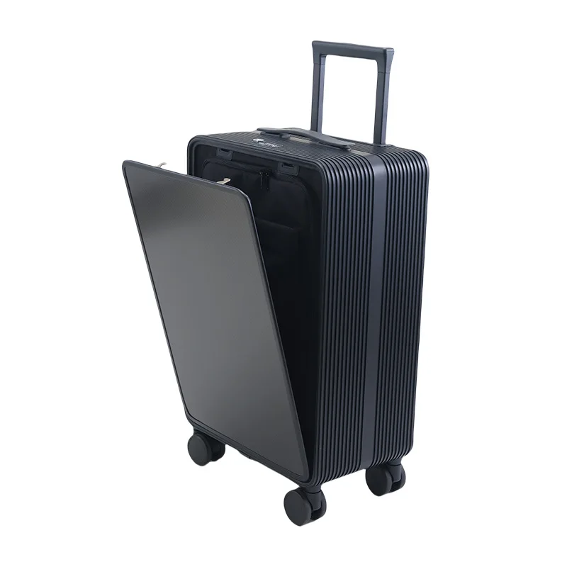 

Business 20-inch front open trolley case, universal wheel silent password box front open boarding case