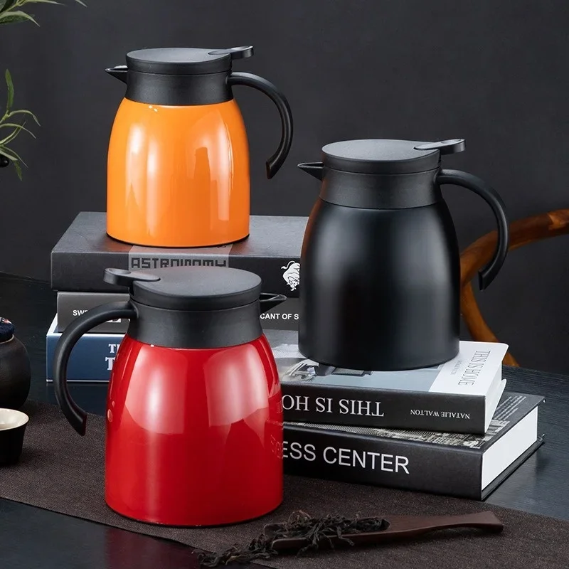 1200ml Large Capacity Stainless Steel Thermos Tea Pot with Tea-Strainer for Home And Office Coffee & Tea Brewing Kettle