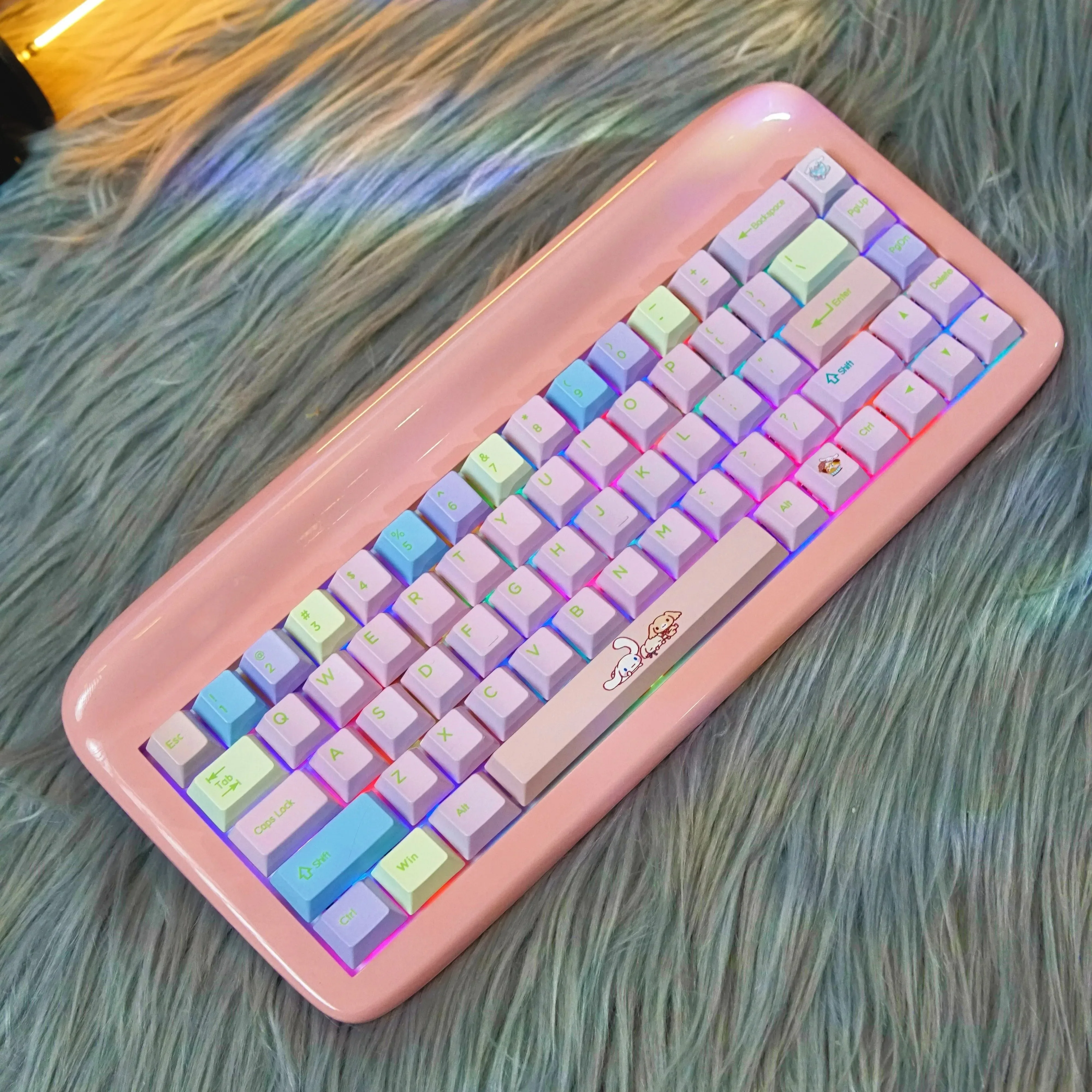 

Metal keycap sweet girl exclusive dopamine color scheme zinc alloy original macaron color scheme high value