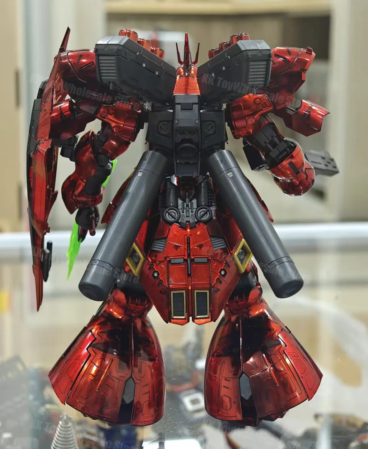 GAOGAO Model RG 1/144 MSN-04 Sazabi Metallic Clear Coating Assembly Model KitsPlastic skelet Action Figure Robot Plastic Model