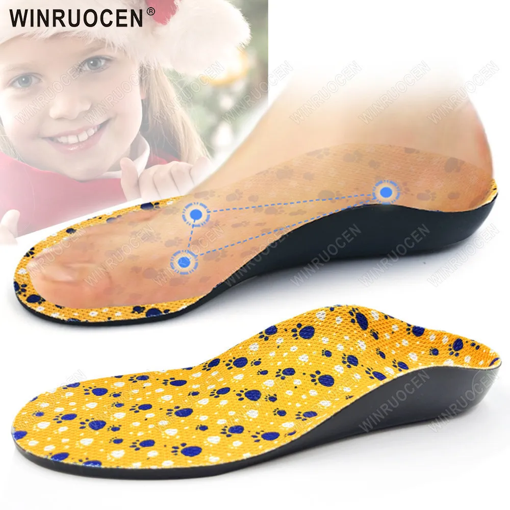 

WINRUOCEN Детские ортопедические стельки для плоскостопия с поддержкой свода стопы, коррекция О/Х-образных ног/кубитус-варуса, ортопедические вкладыши