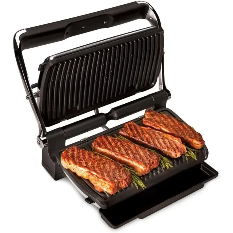 AutoSense Stainless Steel Indoor Grill, Panini Press XL Automatic Cooking 1800 Watts Smokeless