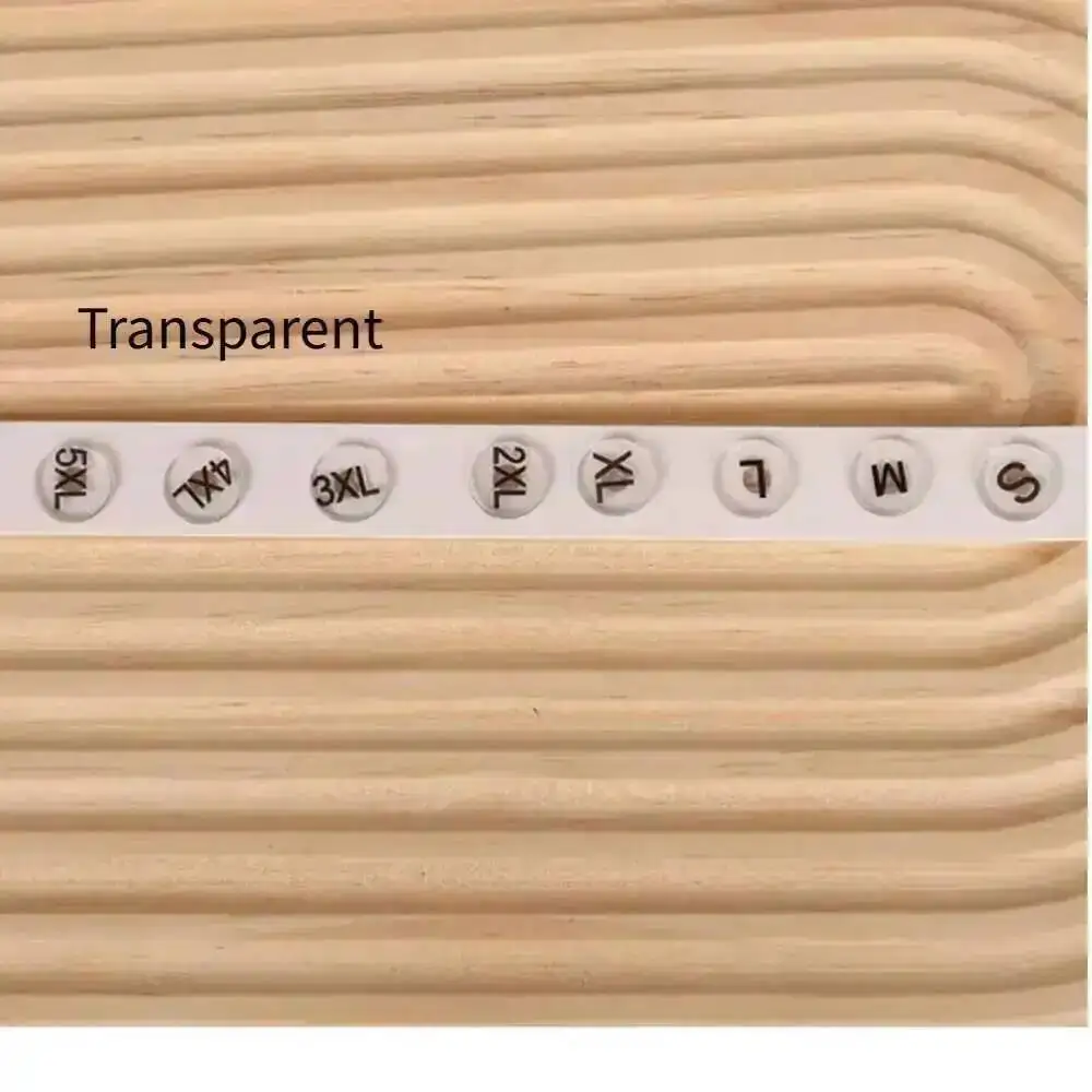 1000 Stück/Lot Kleiderkragen-Taschen-Hutkanten-Größenmarkierer Knopfclip Größenmesser Schnallenriemen XS S M L XL 2XL 3XL 4XL 5XL F – Detail 6