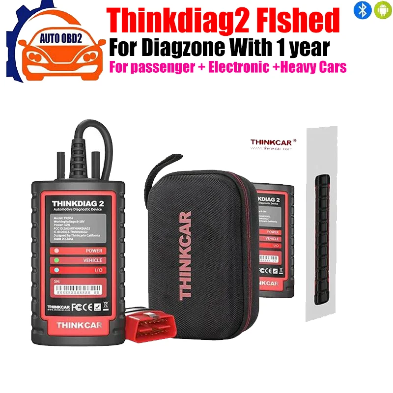 THINKCAR THINKDIAG 2, KINGBOLEN Ediag Plus, CANFD Protocol ALL System Car Diagnostic Tool ECU Coding Active Test 16 Ret