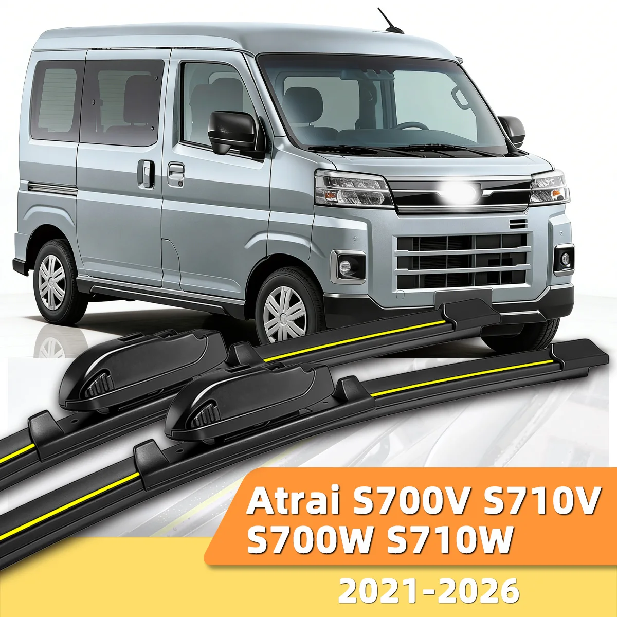 

PINMOAP 2 шт. автомобильные щетки стеклоочистителя с резиновой полосой, бесшумные, подходят для Daihatsu Atrai S700V S710V S700W S710W 2021-2026