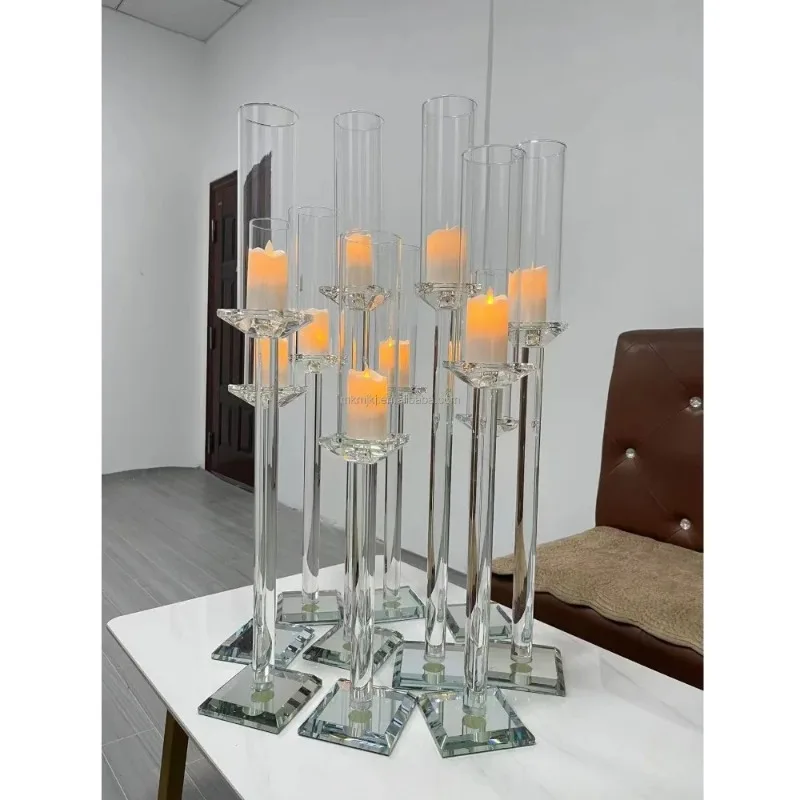 

Самый продаваемый: Высококачественный набор подсвечников из прозрачного хрусталя с одной головкой, хрустальный подсвечник-ветрозащита для свадеб, отелей, дома, стола