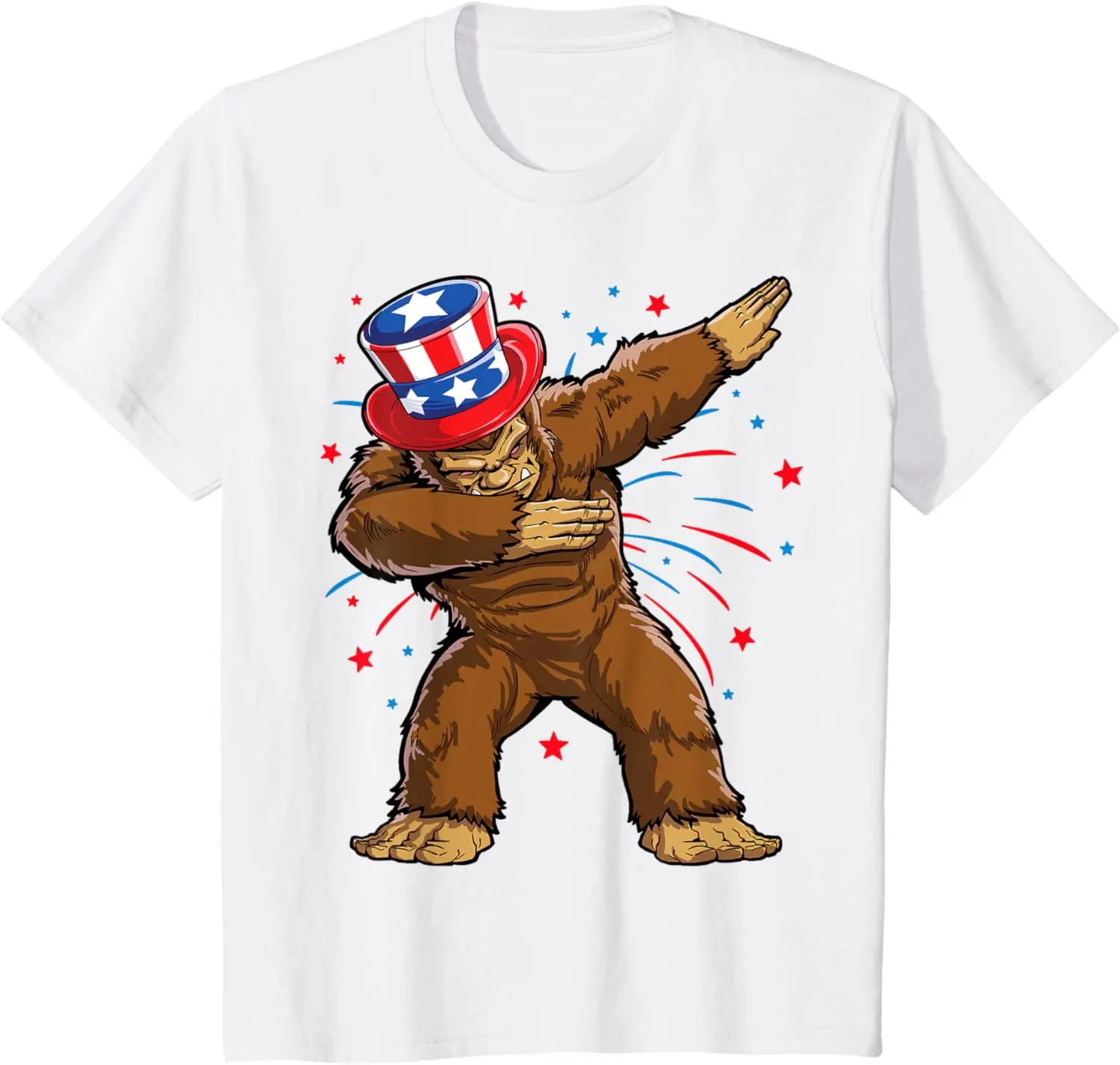 Tupfen Bigfoot 4. von July Shirts Sasquatch American Flag T-Shirt