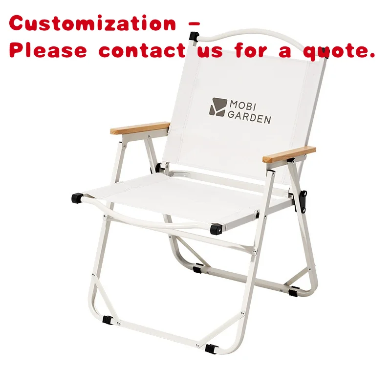 custom.Durable Portable High Back Iron Folding Chair Solid Wood Foldable Outdoor Kitchen Dining Fishing Chair