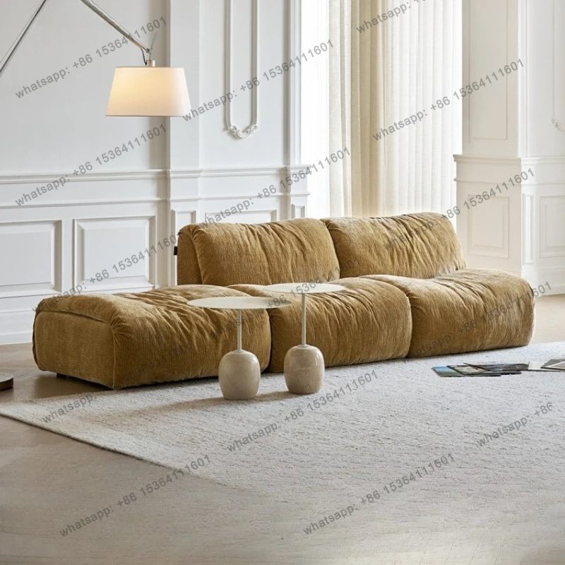 

Fabric Living Room Sofa Yellow Modular Designer Soft Nordic Chaise Couch Hotel Floor Modern 2025 Woonkamerbanken Furniture