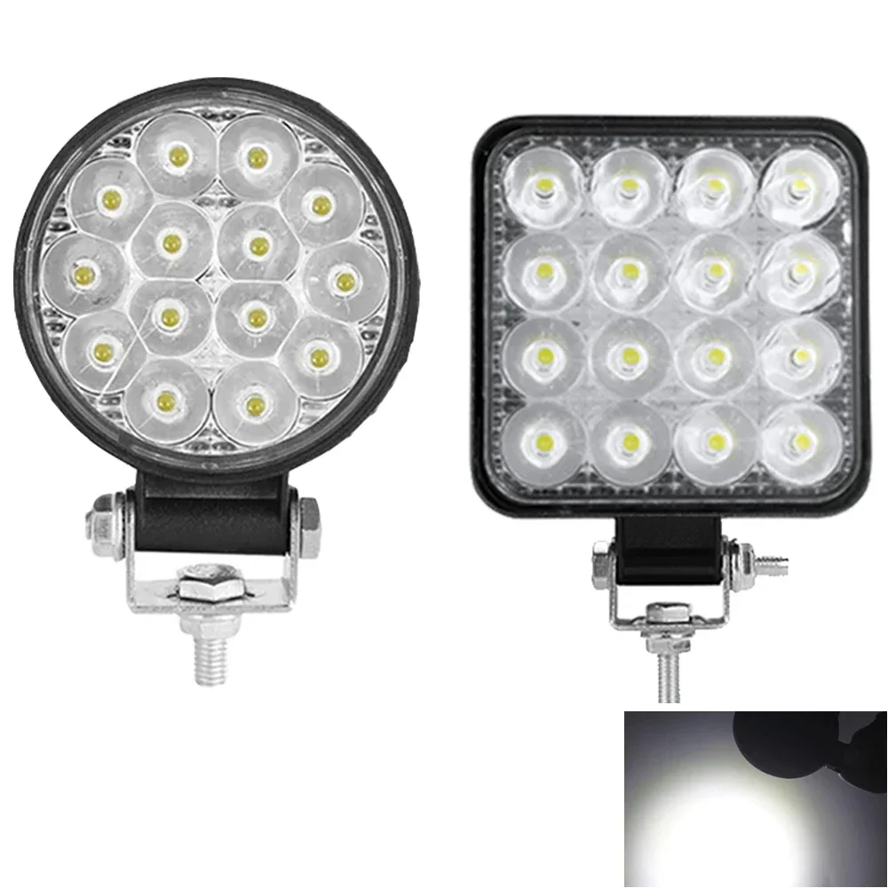 

1Pcs Led Work Light 42W/48W Car Headlight 14 Led Car Light For Truck Offroad 12/24V Night Driving Lights For SUV Fog Lamps