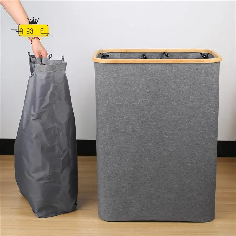 

A23E-Hampers For Laundry Basket With Lid, 160L Laundry Hamper 3 Section Dirty Clothes Hampers For Bedroom, Laundry Room