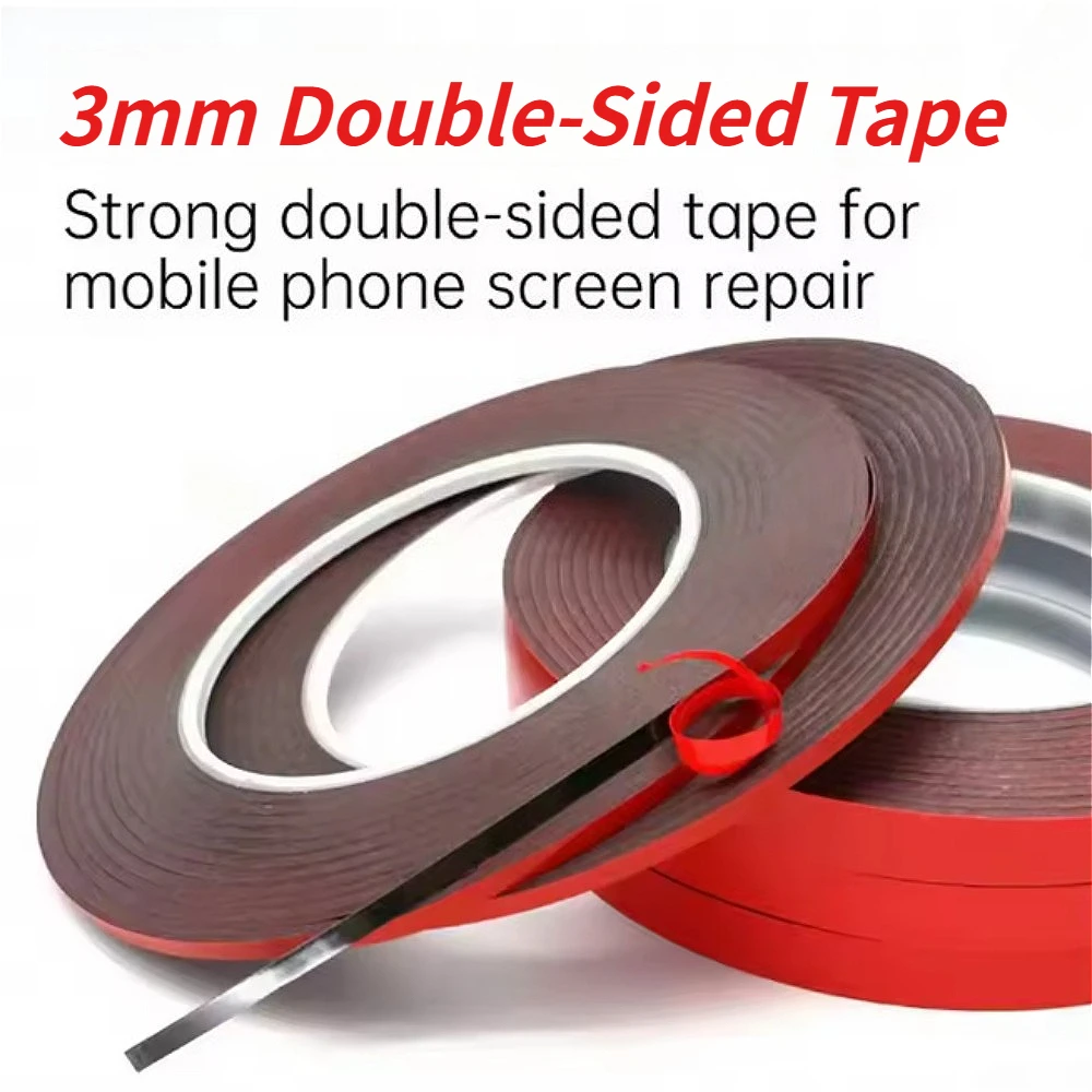 Red Film Double Side Tape Black Sticker Adhesive Tape Cellphone Mobile Phone Touch Screen LCD Repair 10m 10mm