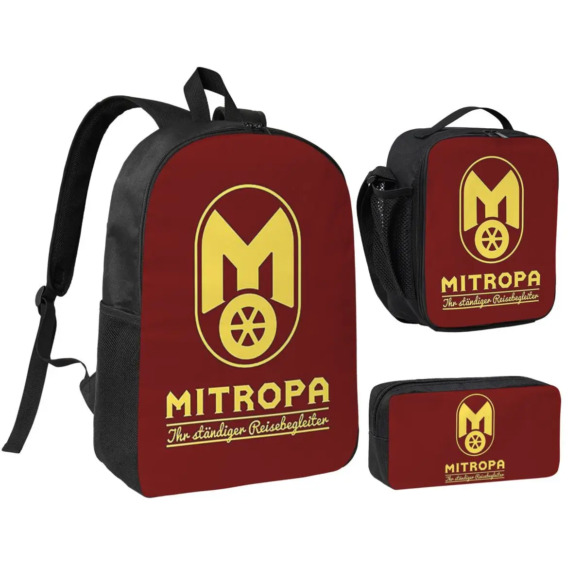 

Mitropa Your Constant Travel Companion Backpack Boys Girls BookBag School Bag Shoulder Bags 3ps Insulated Lunch Bag Pencil Case