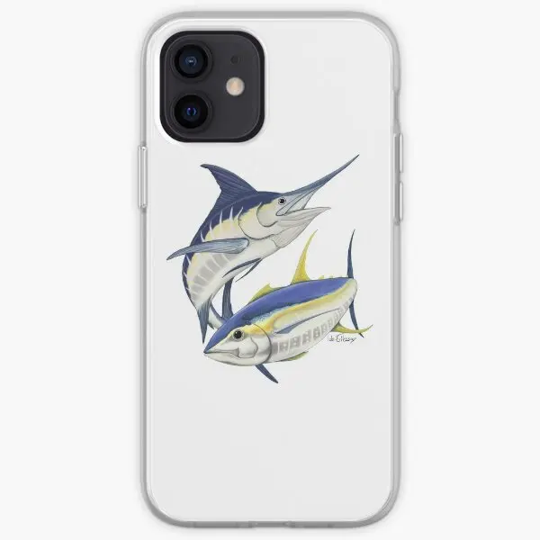 Blue Marlin And Yellowfin Tuna Iphone To  Phone Case Customizable for iPhone X XS XR Max 6 6S 7 8 Plus 11 12 13 14 Pro Max Mini