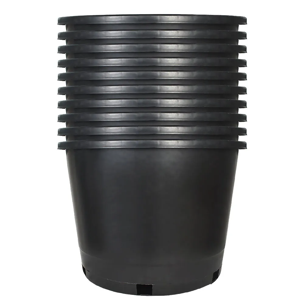 

Large 10 Gallon Plant Flower Container 10PCS Plastic Nursery Pot Heavy Duty